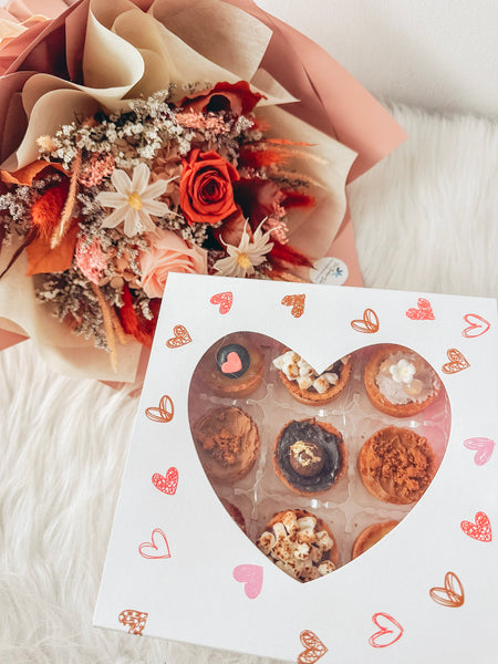 Mother’s Day Mini Tarts (Box of 9) & Flower Bundle