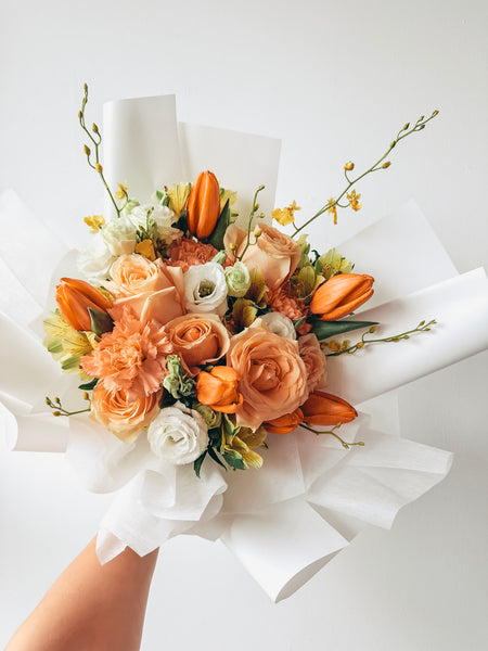 Faithful & True- 12 stalks mixed roses and tulips