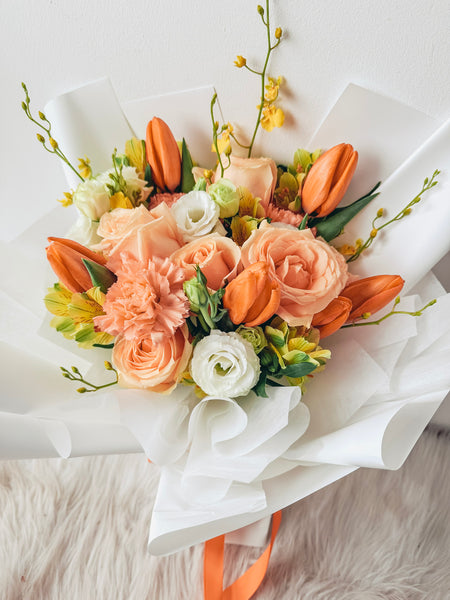 Faithful & True- 12 stalks mixed roses and tulips