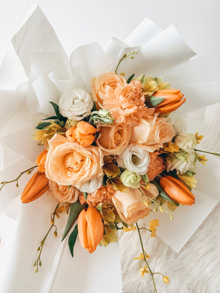 Faithful & True- 12 stalks mixed roses and tulips