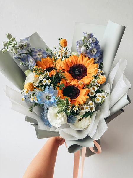 Pure Devotion- 3 stalks Sunflowers