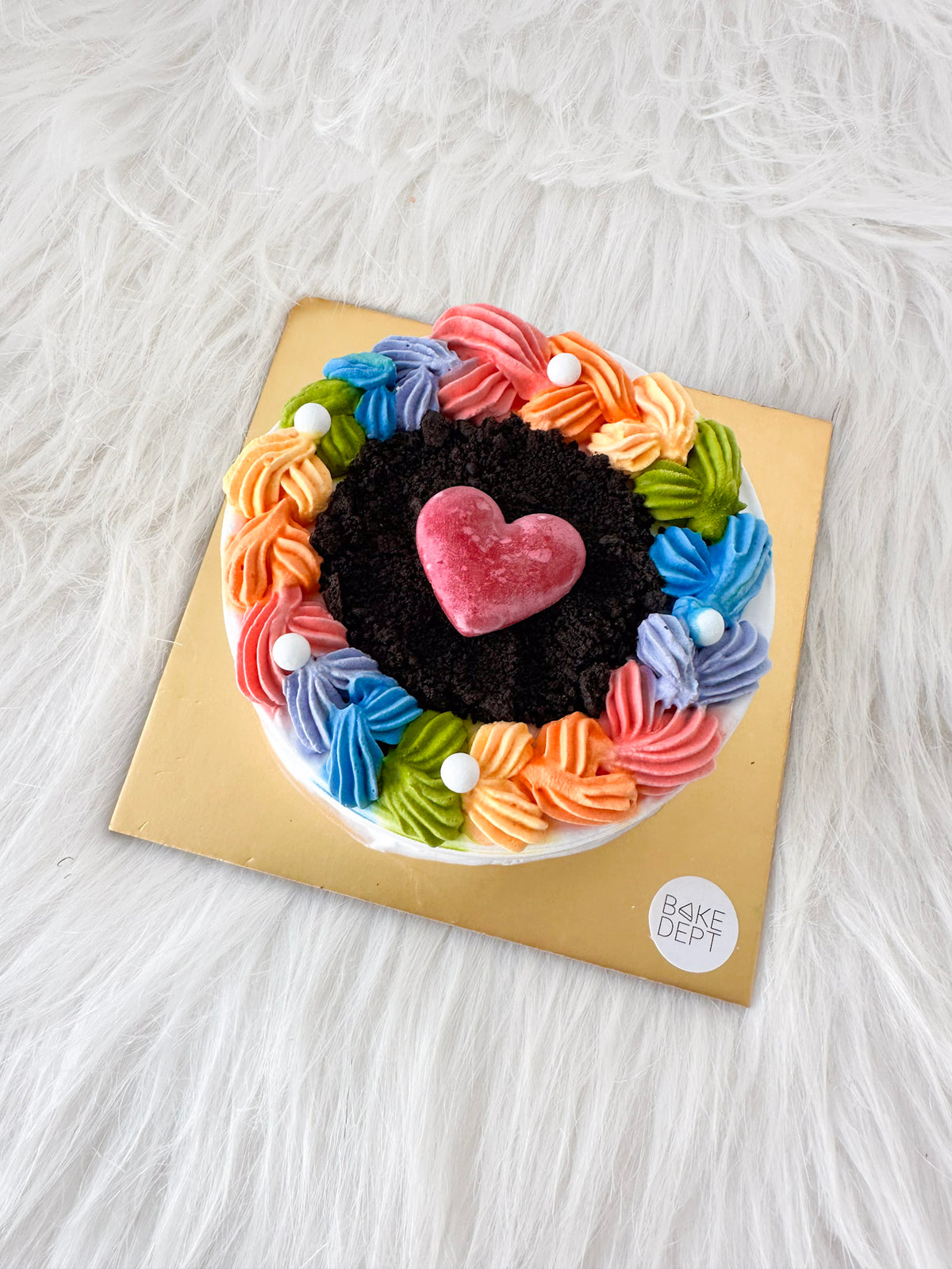 Cookies n Cream Ice Cream Cake + Preserved Bouquet Bundle