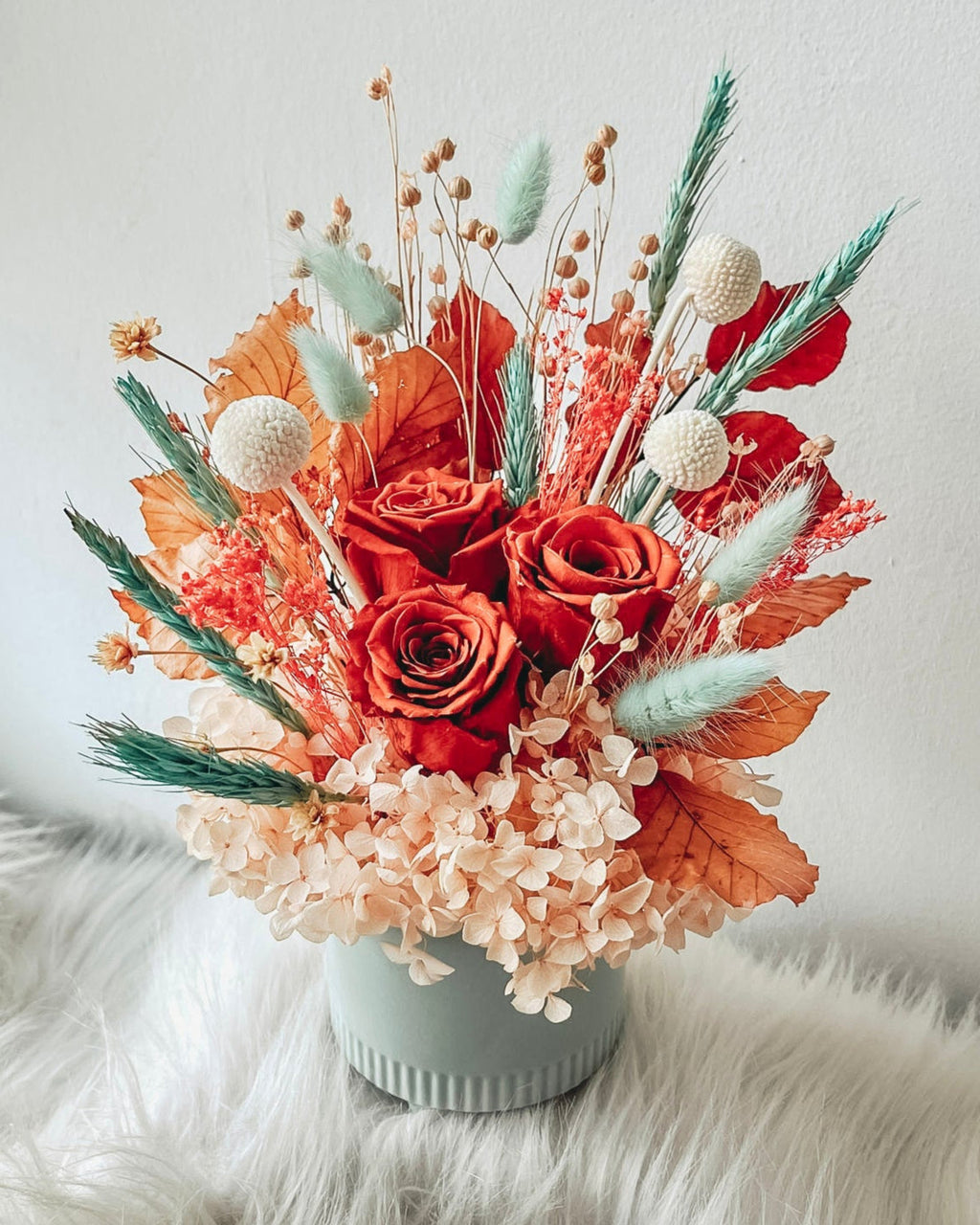 [Preserved] Mini Vase (Minty Orange)
