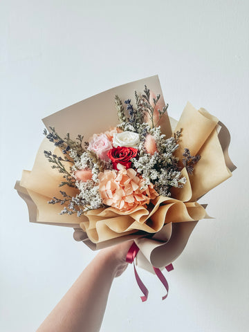 Petite 3 stalks Preserved Rose Bouquet-3