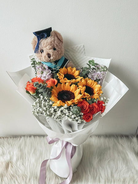 Golden Bloom Graduation Bouquet