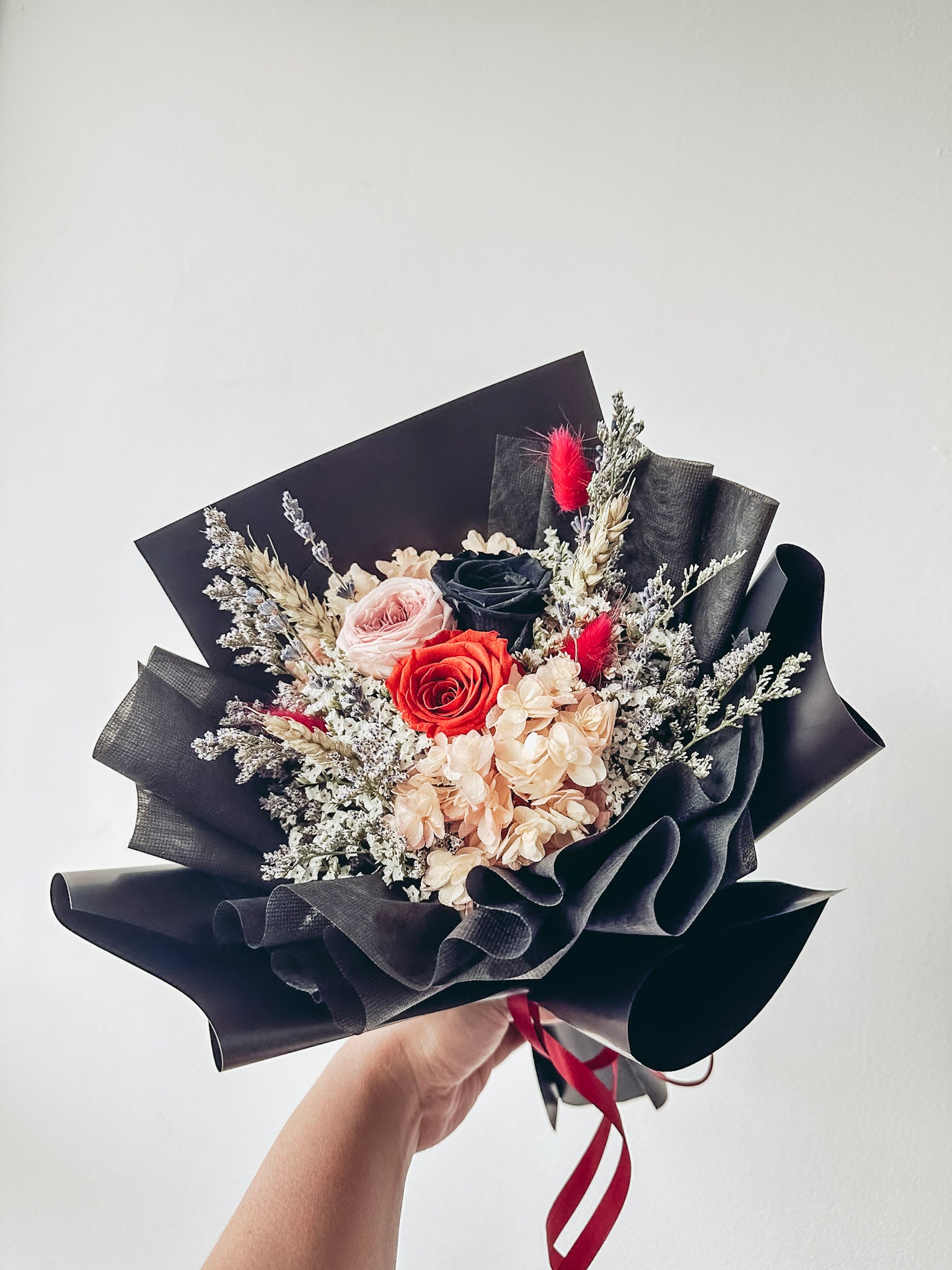 Petite 3 stalks Preserved Rose Bouquet-5