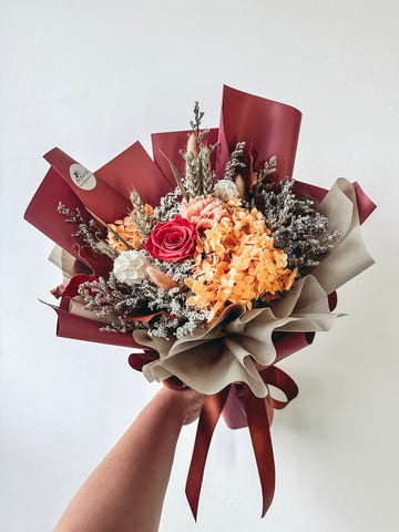 [Preserved] Enduring Affection (Warm)-2 Stalks Preserved Bouquet