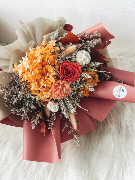 [Preserved] Enduring Affection (Warm)-2 Stalks Preserved Bouquet