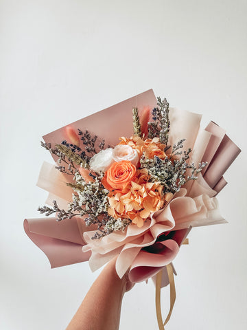 Petite 3 stalks Preserved Rose Bouquet-8