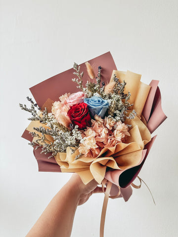 Petite 3 stalks Preserved Rose Bouquet-10