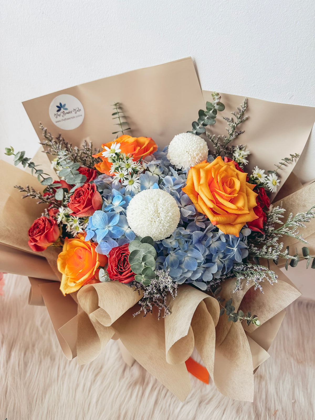 Sunset Harmony Hydrangea Bouquet