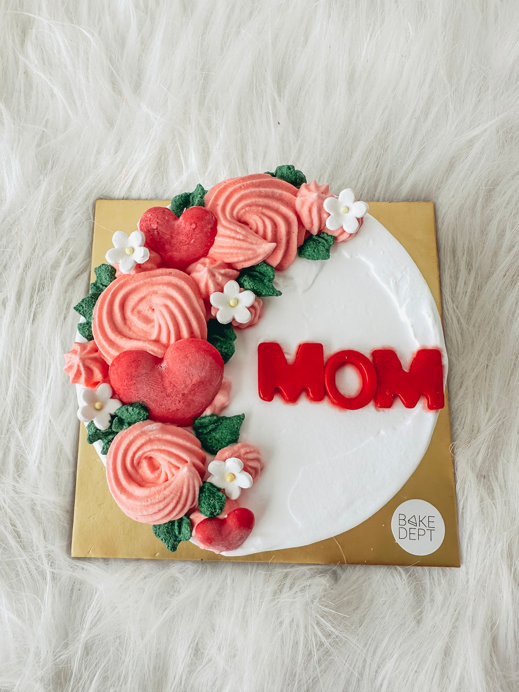 Fresh Flowers Bouquet with Honey Vanilla w Macadamia Nut Butter Icecream Cake (MD)