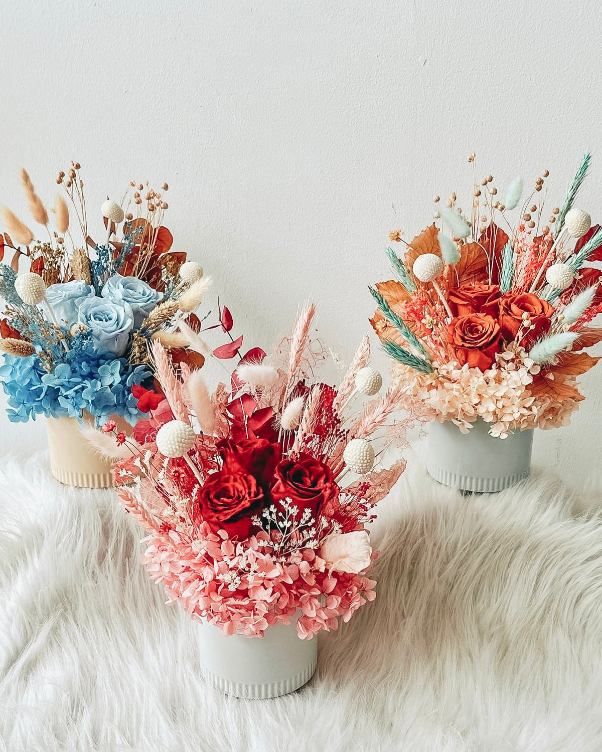 [Preserved] Mini Vase (Peachy Blue)