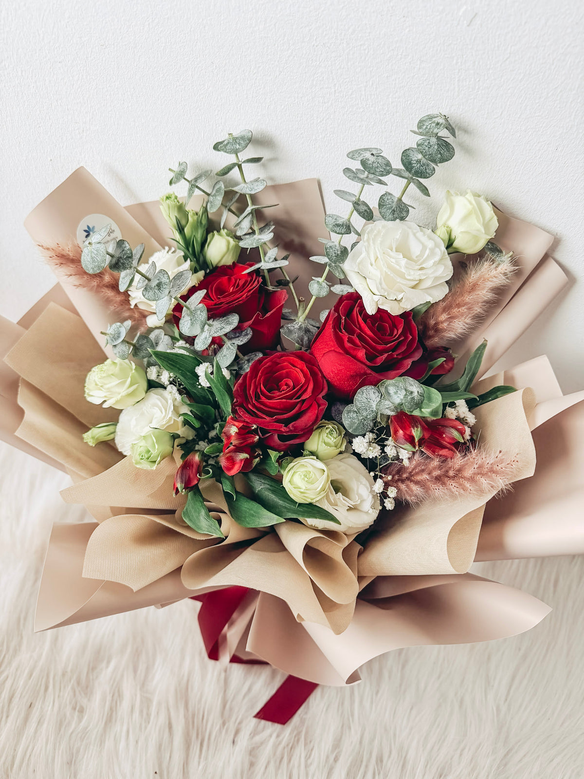 Abiding Love- 3 stalks fresh roses (Red)