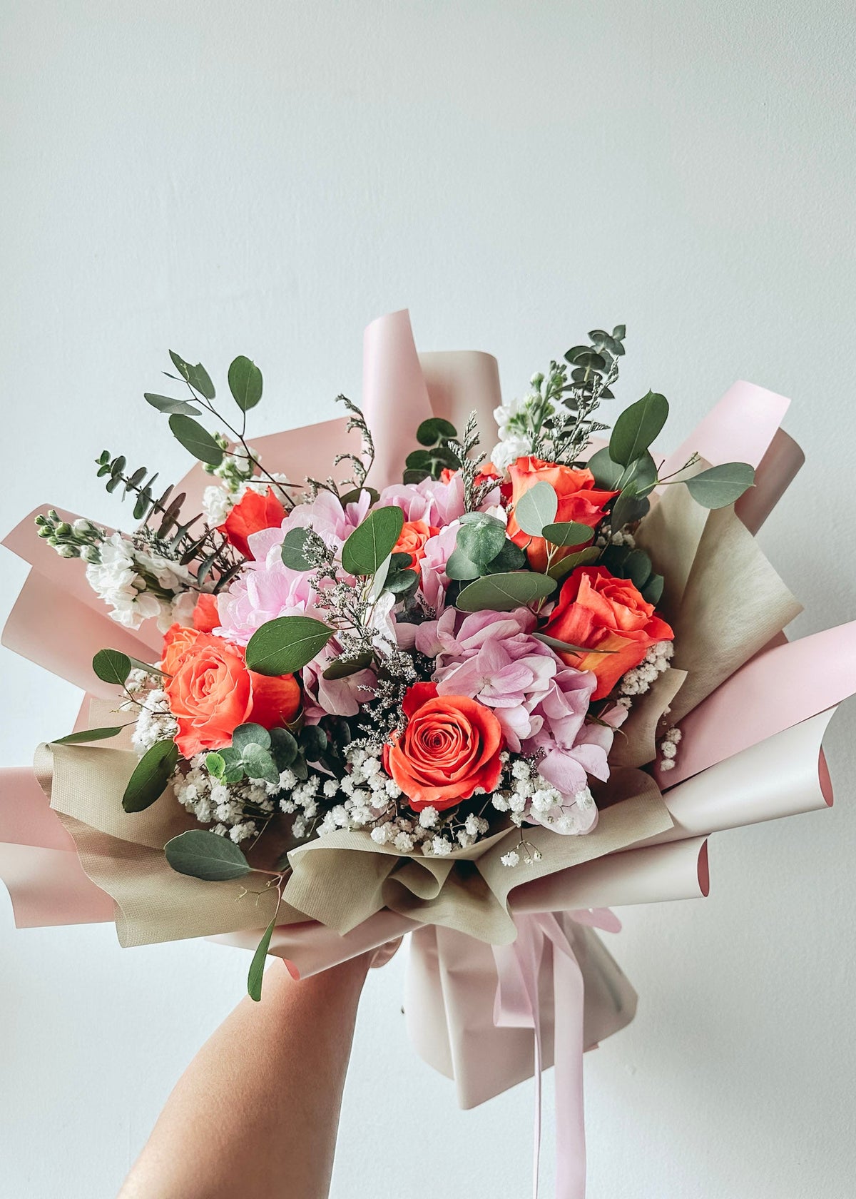 MD- Pink Hydrangea Bouquet