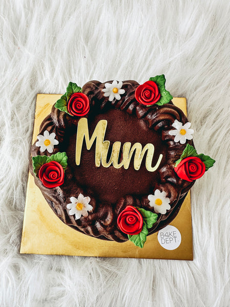 Preserved Flowers Bouquet with Rocky Road Icecream Cake (MD)