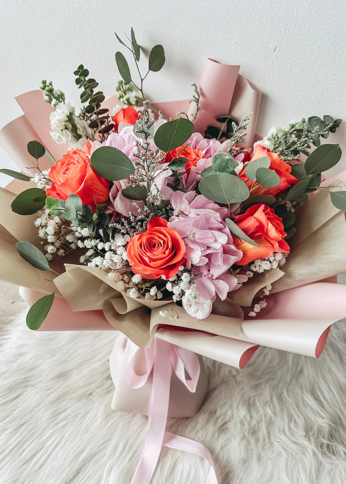 MD- Pink Hydrangea Bouquet