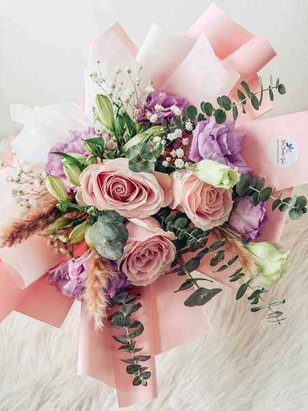 Abiding Love- 3 stalks fresh roses (Pink)