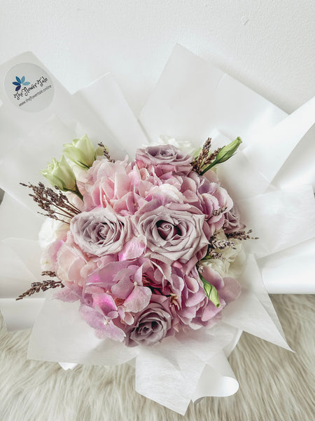 Juliet- Pink Hydrangea Bouquet