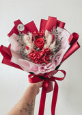 1 stalk preserved rose bouquet (Shimmer Red)