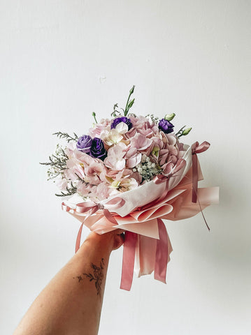 Alexia- Pink Hydrangea Bouquet