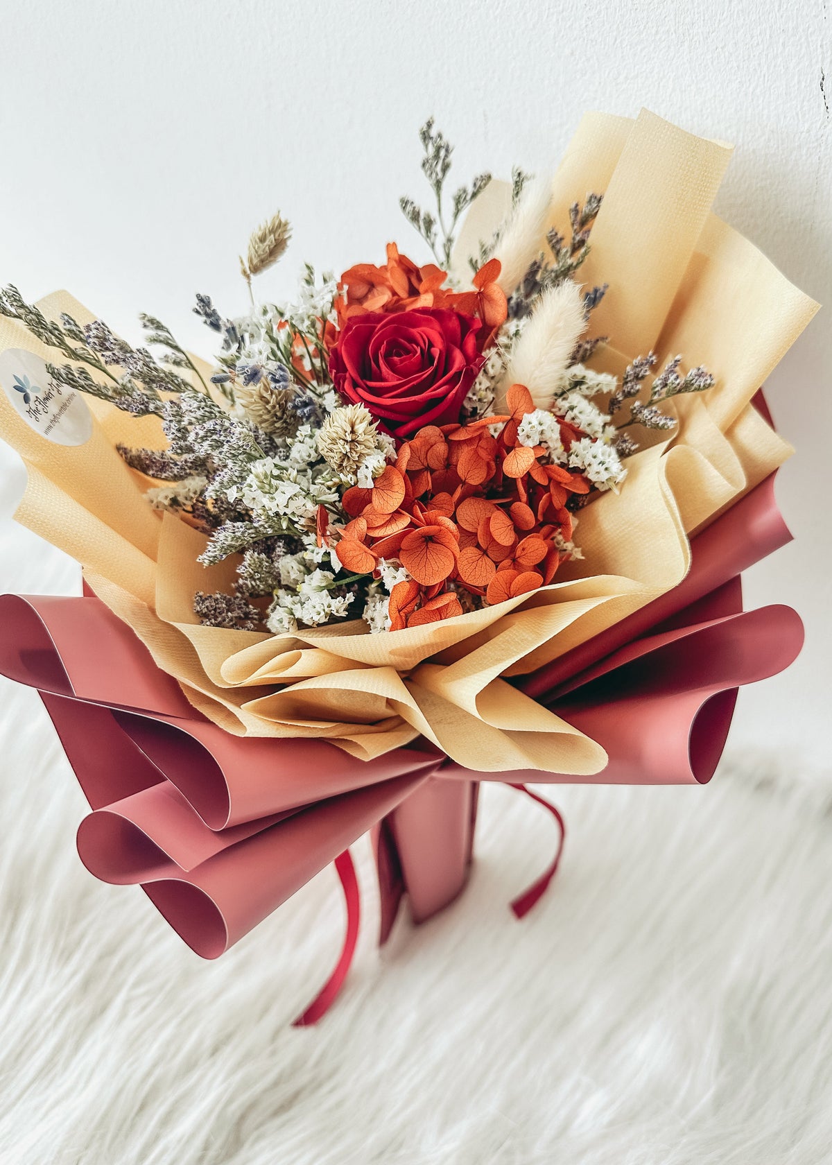 1 stalk preserved rose bouquet