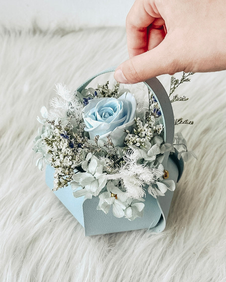 1 stalk preserved rose basket