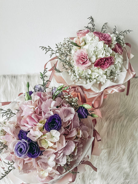 Alexia- Pink Hydrangea Bouquet