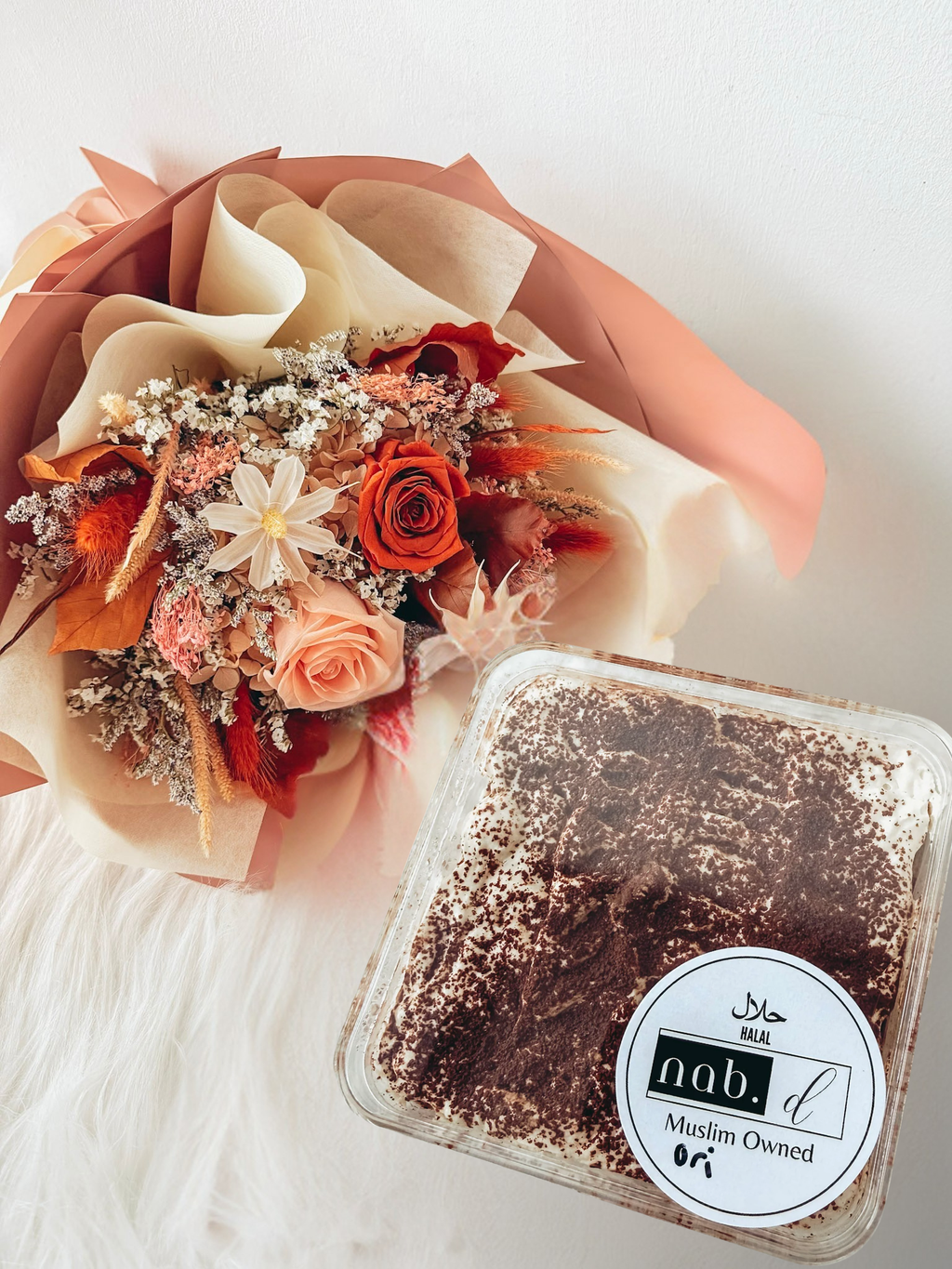 Mother’s Day Tiramisu Coffee Cake & Flower Bundle