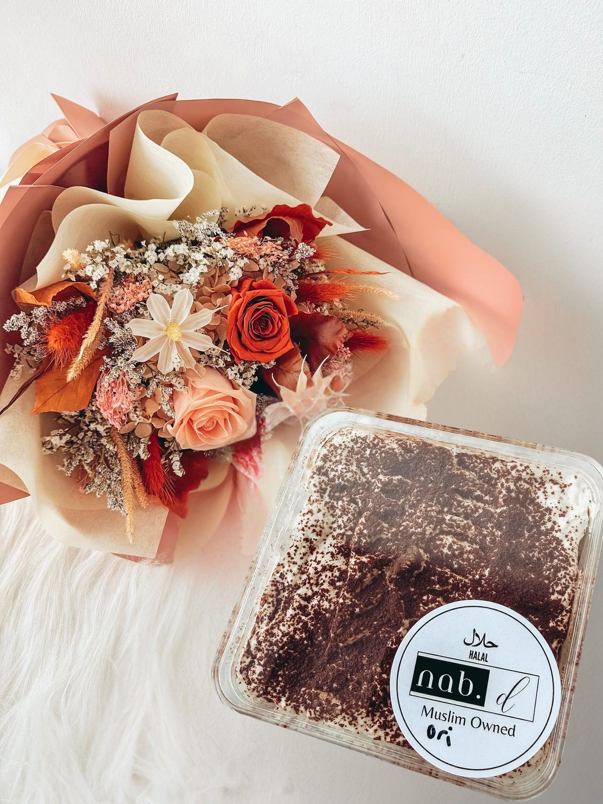 Mother’s Day Tiramisu Coffee Cake & Flower Bundle