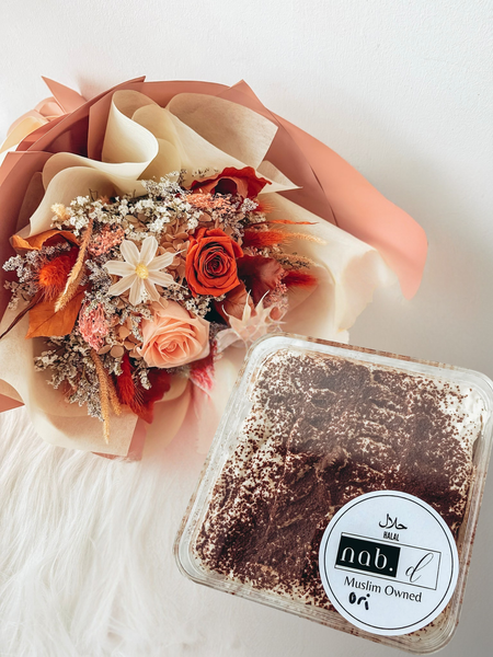 Mother’s Day Tiramisu Coffee Cake & Flower Bundle