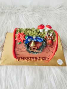 Xmas Ice Cream Logcake (Chocolate Pistachio)