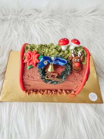Xmas Ice Cream Logcake (Chocolate Pistachio)