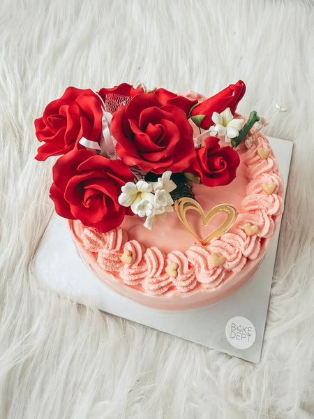 Mother’s Day Durian Ice Cream Cake & Flower Bundle (5”)