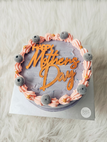 Mother’s Day Açaí Ice Cream Cake & Flower Bundle (5”)