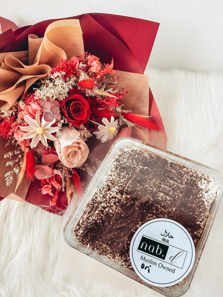 Mother’s Day Tiramisu Coffee Cake & Flower Bundle