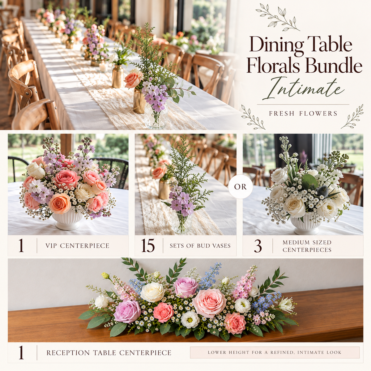 Dining Table Florals- Intimate