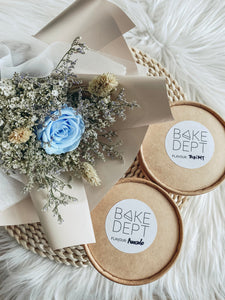 Copy of Preserved Blue Rose Bouquet with Twin Pint Ice Cream