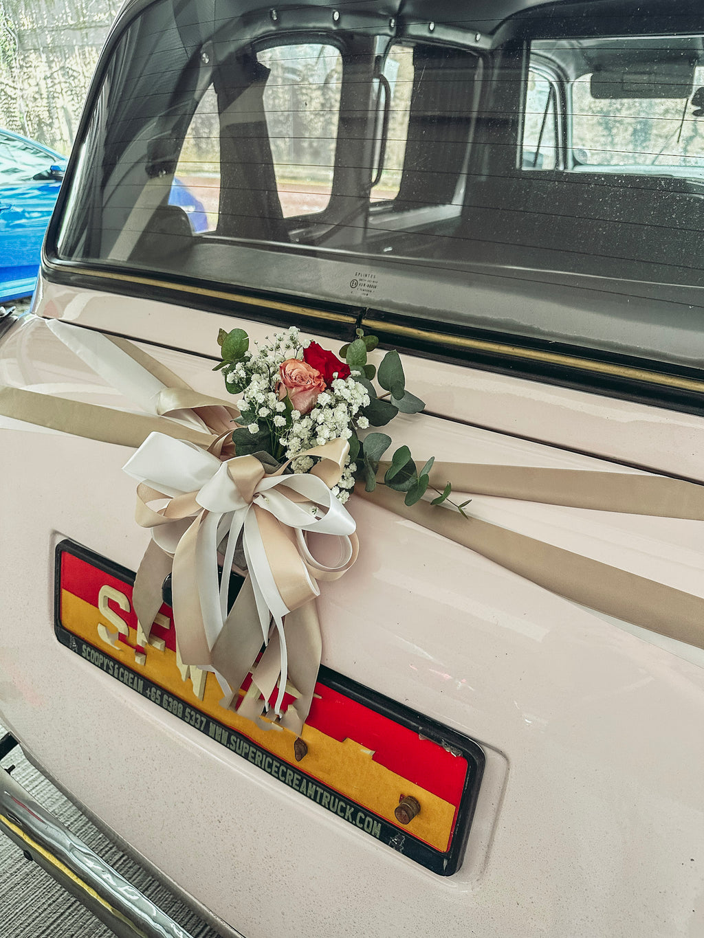 Premium Wedding Car (Quicksand with Cappuccino & White)