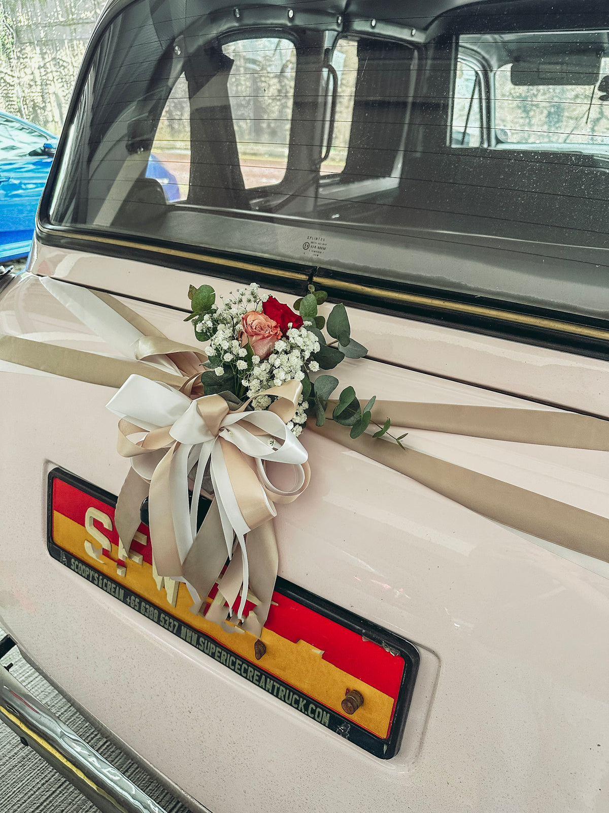 Premium Wedding Car (Quicksand with Cappuccino & White)