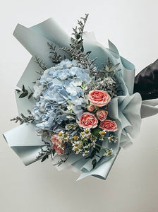Celia- Blue Hydrangea Bouquet