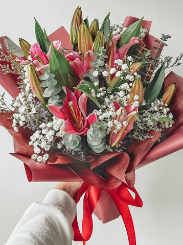 Rouge- Simple Pink Lily Bouquet