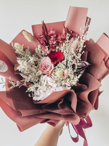 [Preserved] Ines- 2 Stalks Preserved Roses Bouquets
