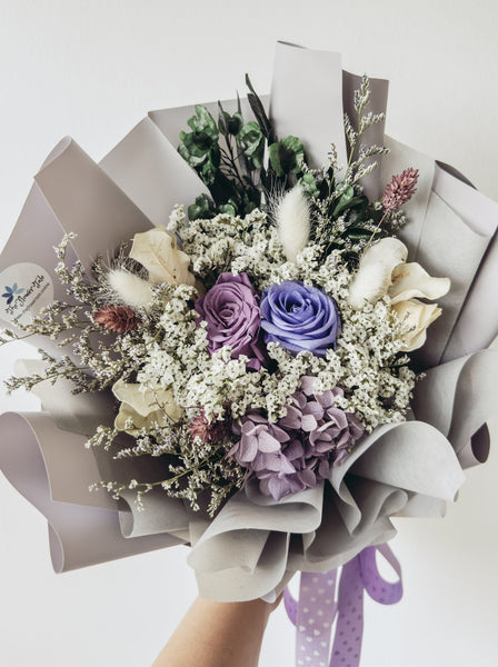 [Preserved] Ines- 2 Stalks Preserved Roses Bouquets