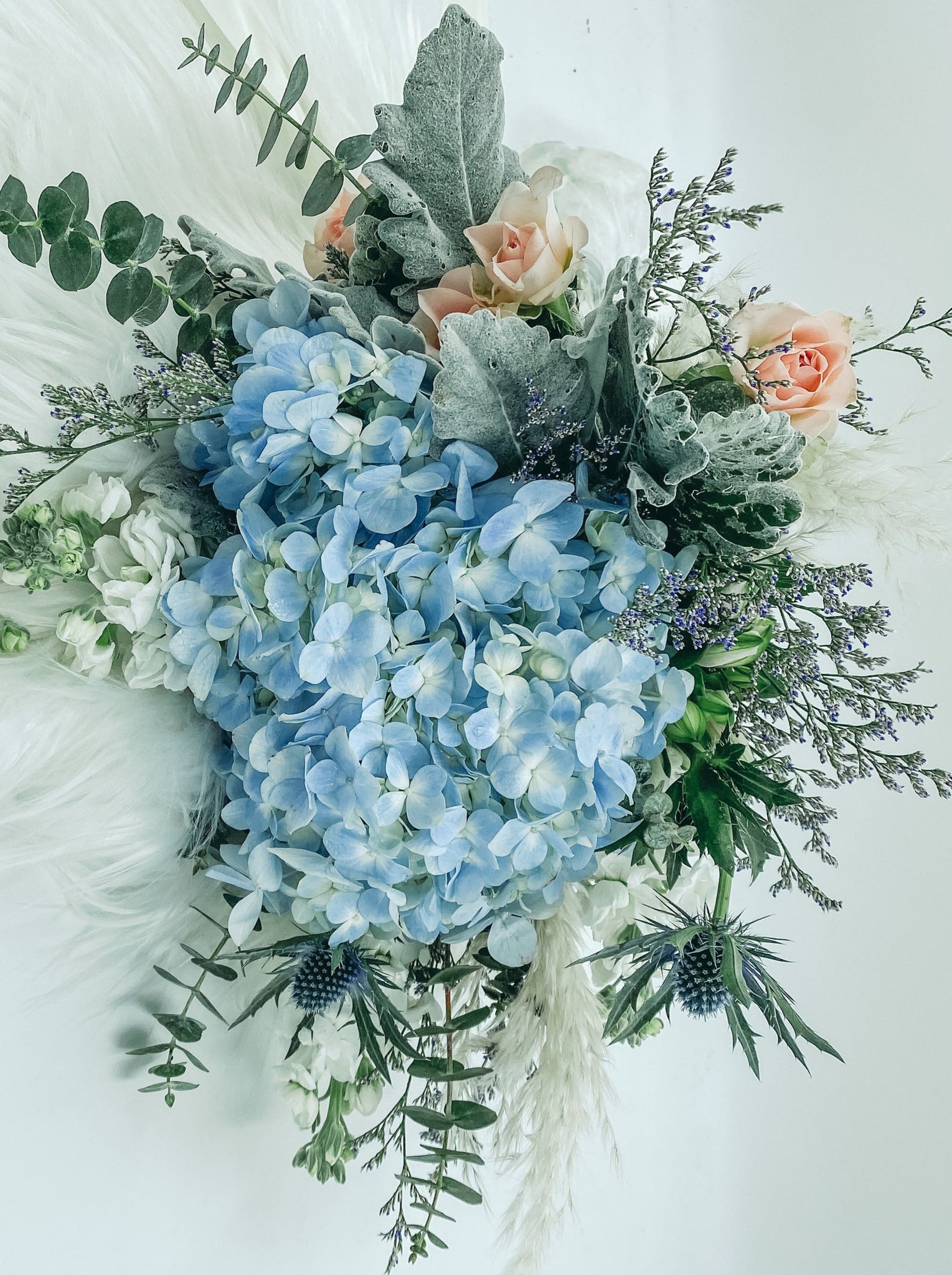 Customised Wedding Bouquet Delivery Hydrangea Wedding Bouquet  Free delivery above $60